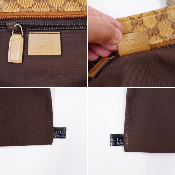 BA15❤️Gucci GG Crystal Monogram Web  Tote - Picture 10 of 13